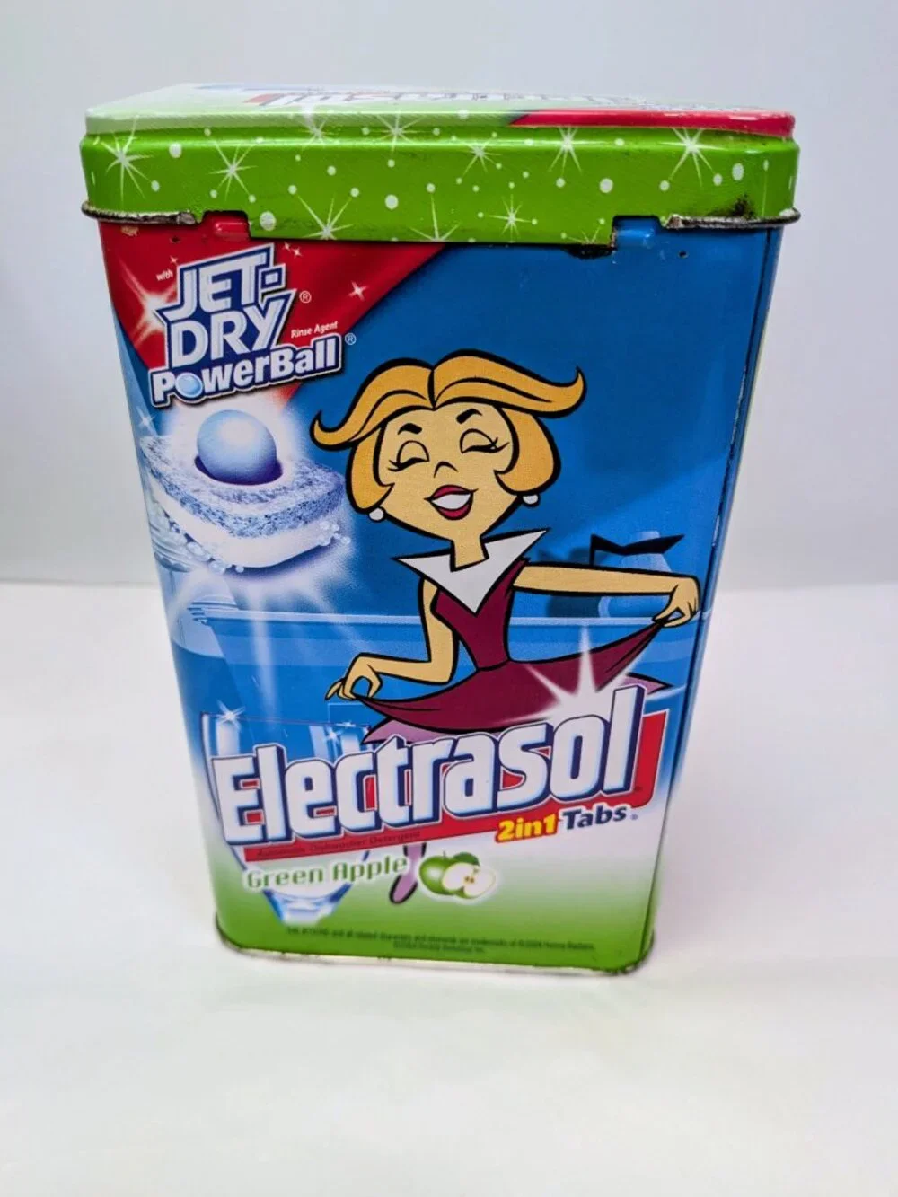 Vintage Electrasol Hanna-Barbera Jane Jetson Metal Tin Canister - Retro Kitchen